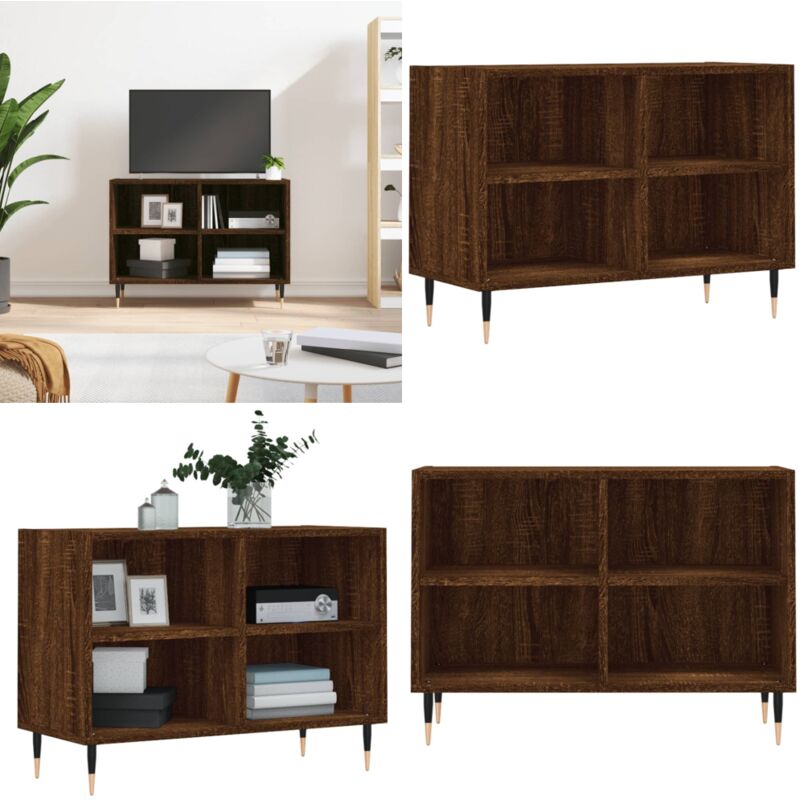 Vidaxl - Meuble tv chêne marron 69,5 x 30 x 50 cm bois d'ingénierie - Meubles Tv - Meuble Tv - Bureau Tv - Étagère Murale - Rangement Salon - Home &
