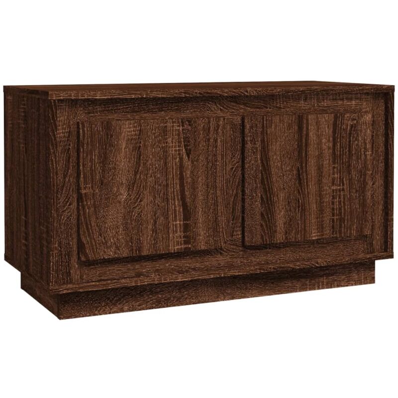 Meuble TV chêne marron 80x35x45 bois d'ingénierie Meuble TV chêne marron 80x35x45 bois d'ingénierie