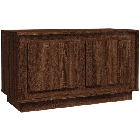 Meuble TV chêne marron 80x35x45 bois d'ingénierie
