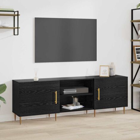 Meuble TV Chêne noir 150 x 30 x 50 cm Bois d'ingénierie vidaXL
