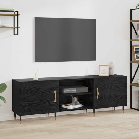 Meuble TV Chêne noir 150 x 30 x 50 cm Bois d'ingénierie vidaXL
