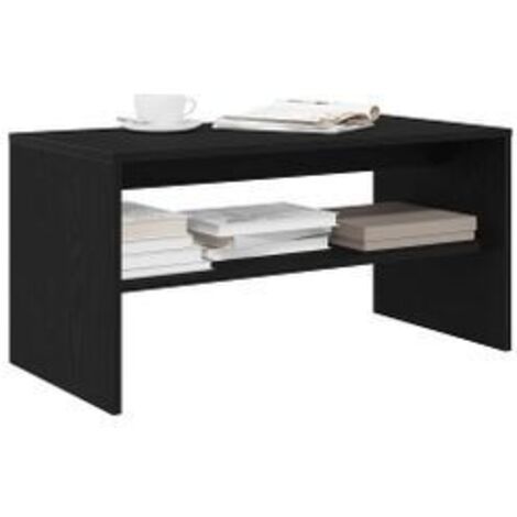 Meuble TV chêne noir 80x40x40 bois d'ingénierie