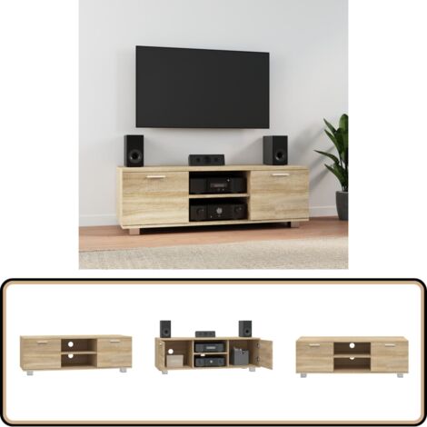 Meuble TV Chêne sonoma 120x40,5x35 cm Bois d'ingénierie - Meubles Tv - Meuble Tv - Support Tv - Unité Tv - Meuble Design
