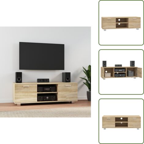Meuble TV Chêne sonoma 120x40,5x35 cm Bois d'ingénierie - Meubles Tv - Meuble Tv - Support Tv - Unité Tv - Meuble Design