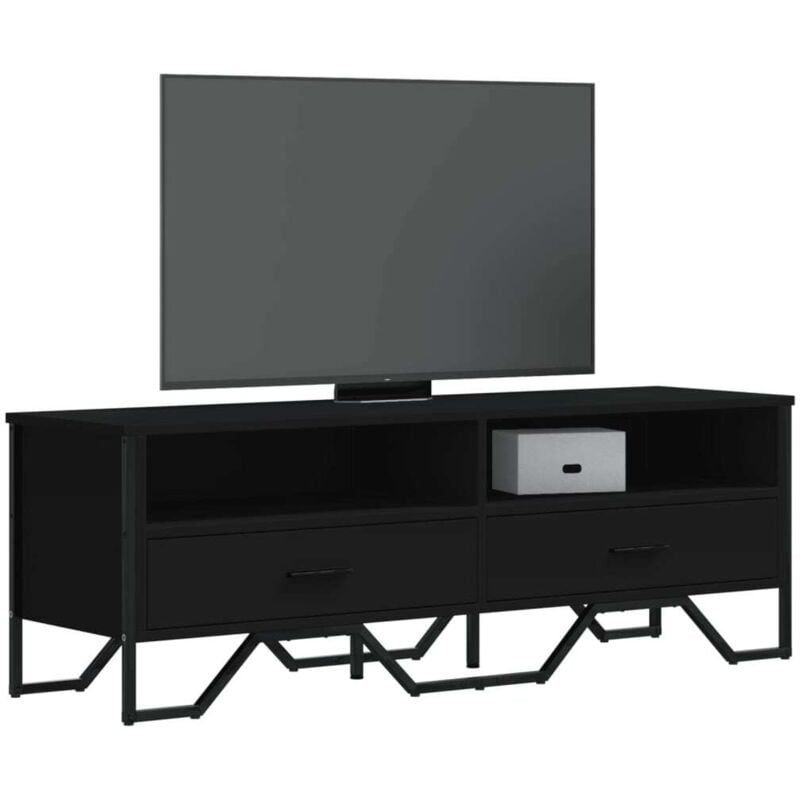 Vidaxl - Meuble tv noir 122x34x41 cm bois d'ingénierie