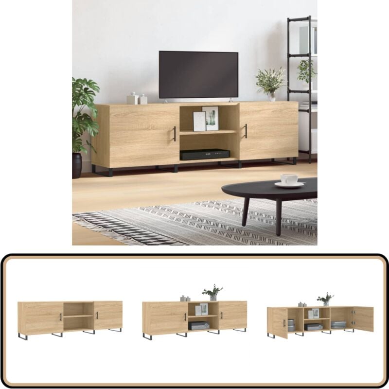Vidaxl - Meuble tv chêne sonoma 150x30x50 cm bois d'ingénierie - Meubles Tv - Meuble Téléviseur - Rangement Tv - Armoire Multimedia - Meuble