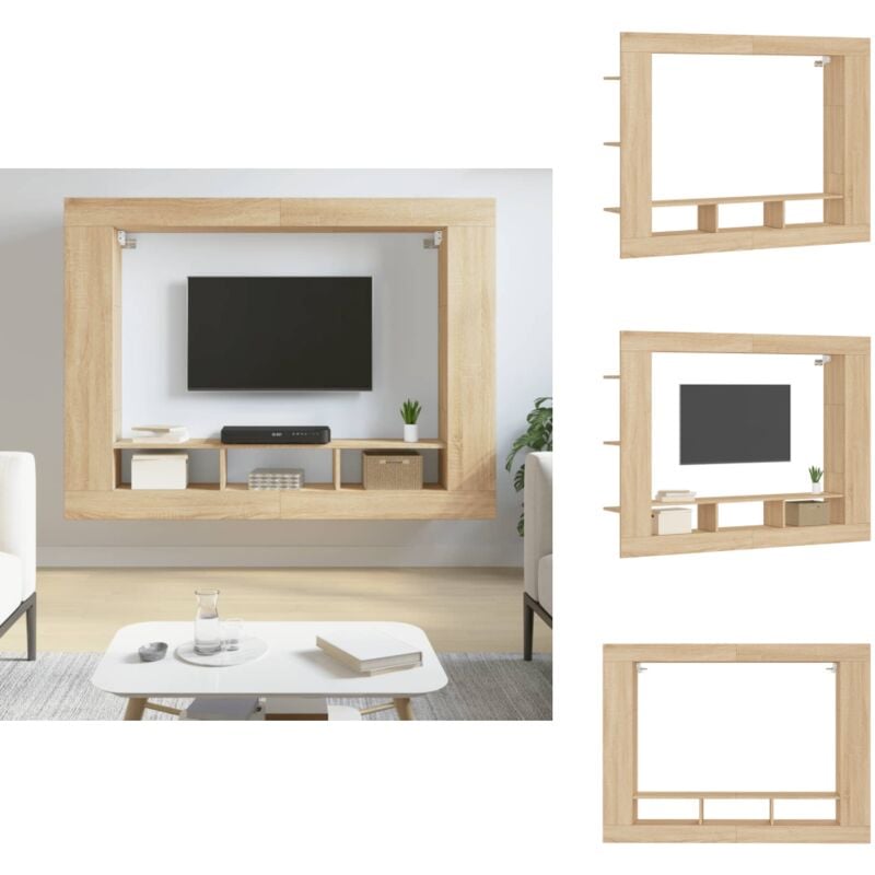 Vidaxl - Meuble tv chêne sonoma 152x22x113 cm bois d'ingénierie - Meuble Tv - Meuble Téléviseur - Support Tv - Meuble Hifi - Meubles Salon