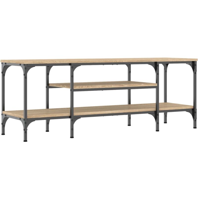 Vidaxl - Meuble tv chêne sonoma 121x35x45 cm bois d'ingénierie et fer