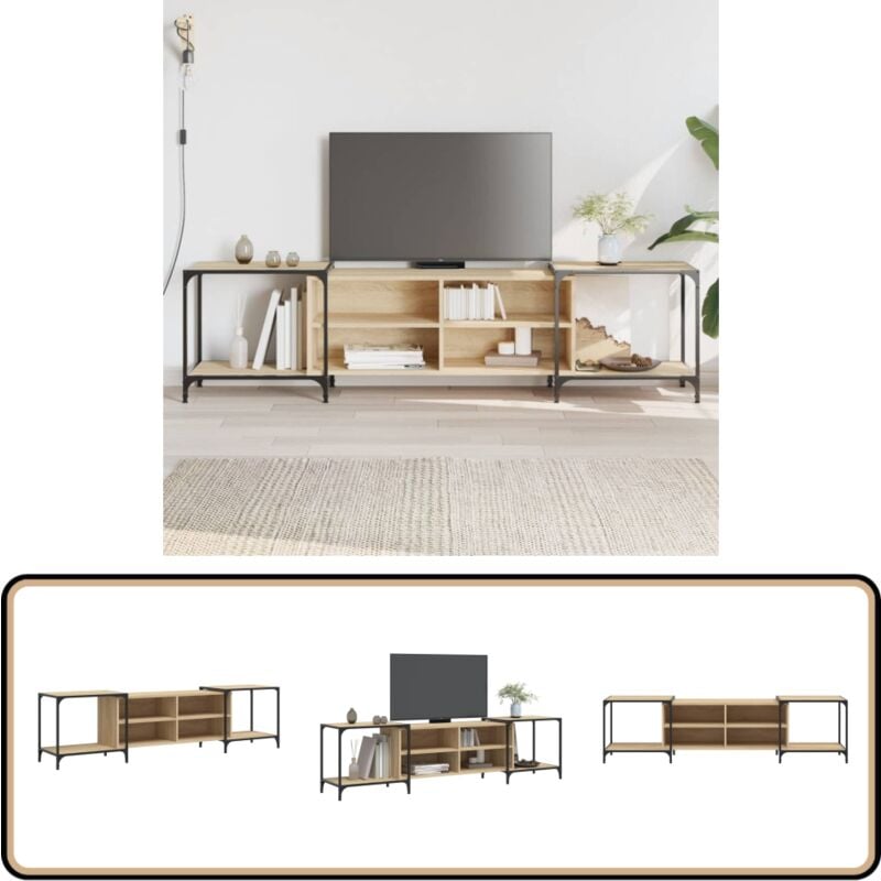 Vidaxl - Meuble tv chêne sonoma 203x37x50 cm bois d'ingénierie - Meubles tv - Meuble Téléviseur - Buffet tv - Meuble Hifi - Meuble Moderne