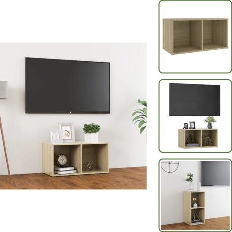 Meuble TV chêne sonoma 72x35x36,5 cm bois d’ingénierie - Meuble Tv - Meuble Télévision - Support Tv - Étagère Murale - Rangement Tv
