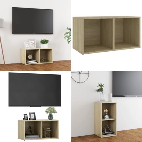 Meuble TV chêne sonoma 72x35x36,5 cm bois d’ingénierie - Meuble Tv - Meuble Télévision - Support Tv - Étagère Murale - Rangement Tv - Home & Living