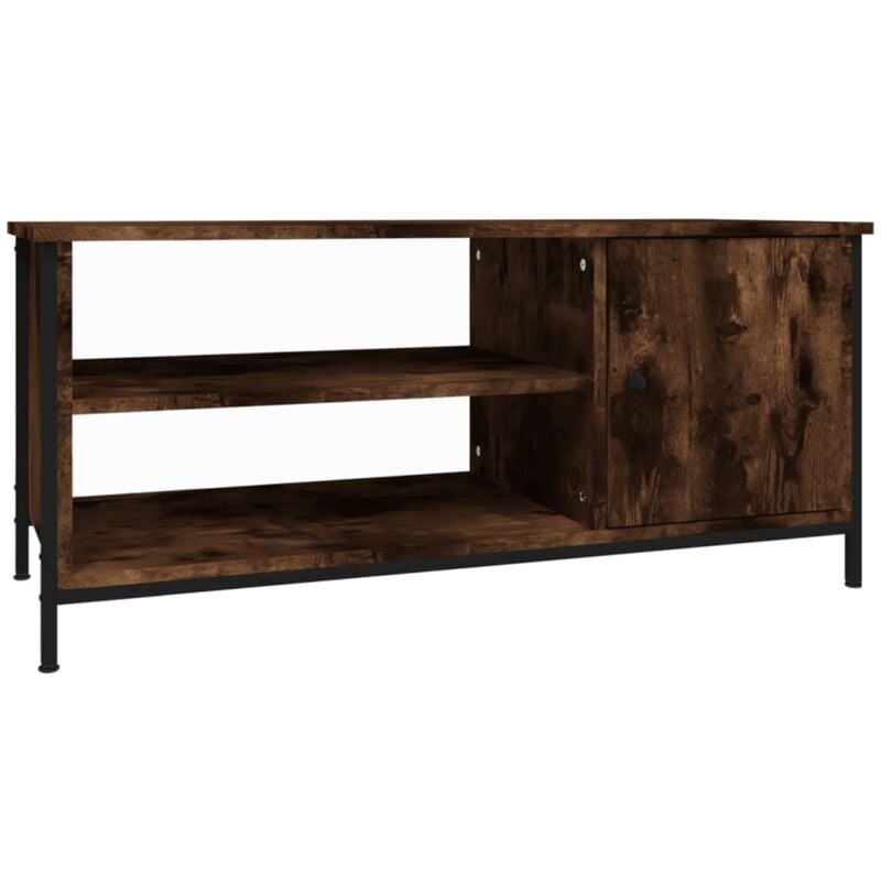 Vidaxl - Meuble tv chêne fumé 100x40x45 cm bois d'ingénierie
