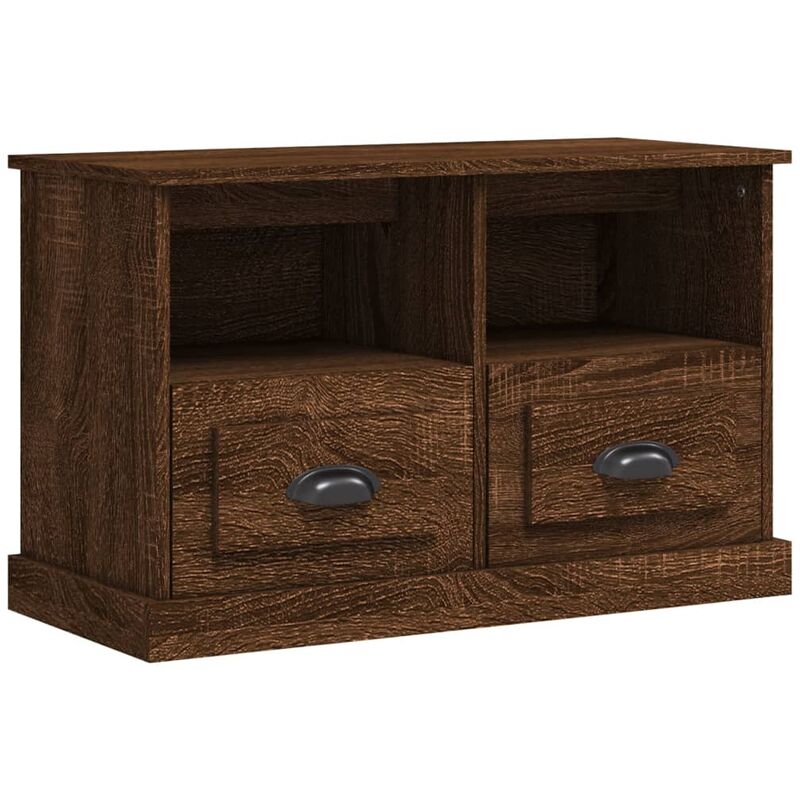 Vidaxl - Meuble tv chêne marron 80x35x50 cm bois d'ingénierie