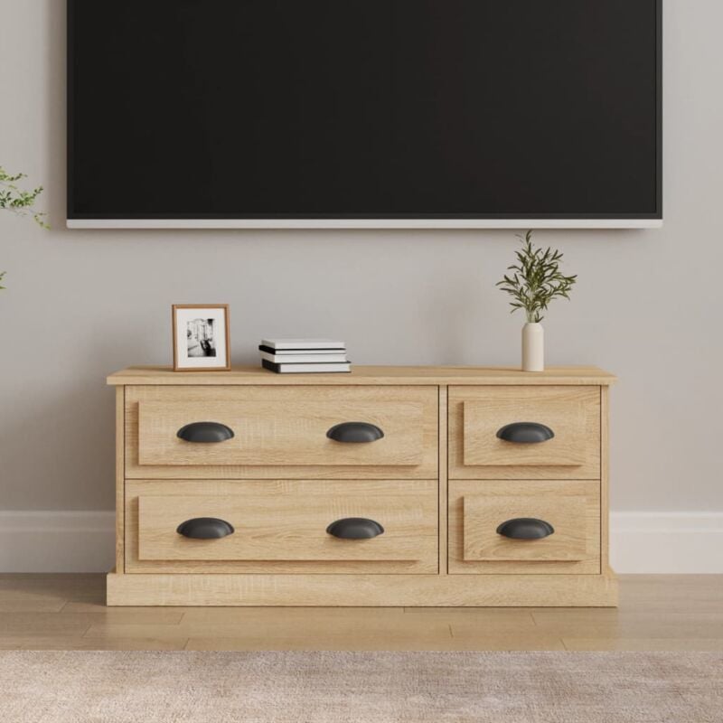 Vidaxl - Meuble tv chêne sonoma 100x35,5x45 cm bois d'ingénierie