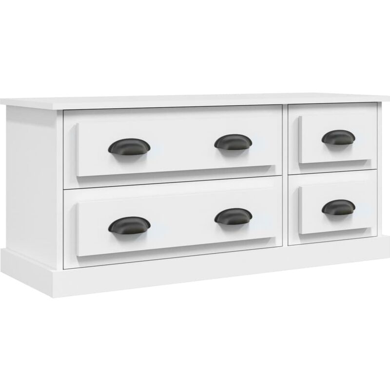 Vidaxl - Meuble tv blanc 100x35,5x45 cm bois d'ingénierie