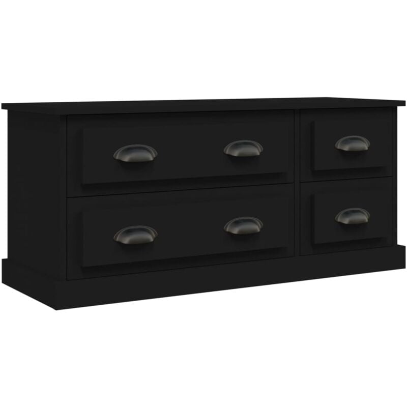 Meuble TV noir 100x35,5x45 cm bois d'ingénierie vidaXL