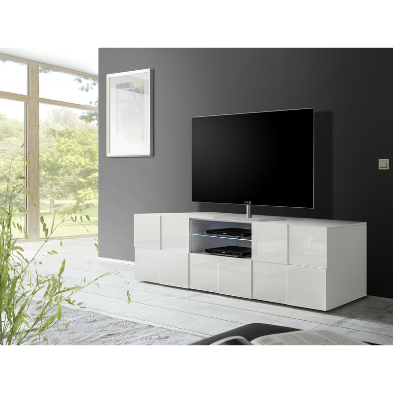 Meuble TV DAMA BLANC 181cm - Blanc