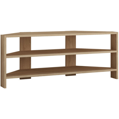 Meuble TV d'angle en bois "Thales" - 114 x 36 x 45 cm - Beige
