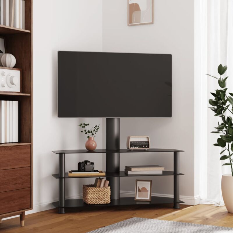 Vidaxl - Meuble tv d'angle 3 niveaux pour 32-70 pouces noir