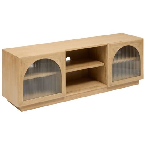 Meuble TV de 2 portes et 1 étagère - Longueur 160 x Profondeur 40 x Hauteur 55 cm