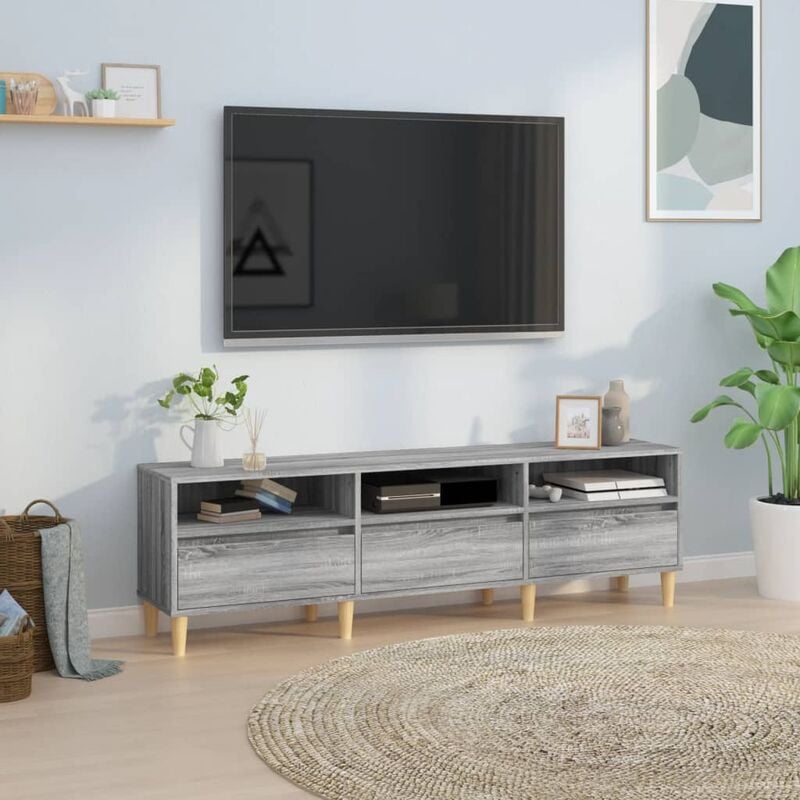 Design In - Meuble tv de Salon Armoire Télévision Banc tv Sonoma gris 150x30x44,5 cm bois d'ingénierie -FR28952