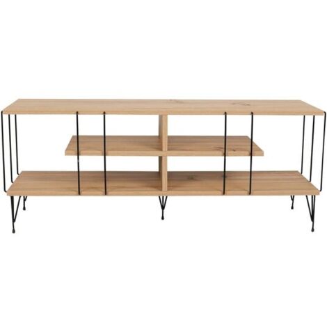 Meuble TV design 120cm Lycon Chêne clair