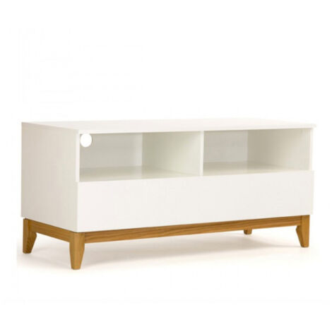 Meuble TV Design "Blanco" 120cm Blanc