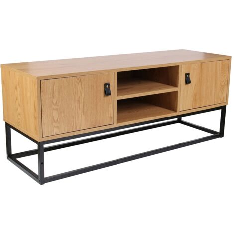 Meuble TV design bois et métal Abbott