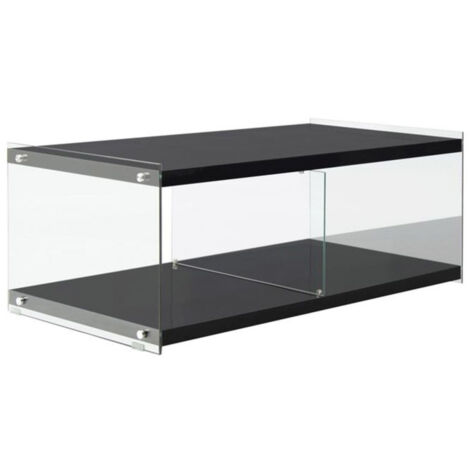 Meuble TV Design "Elementary" 120cm Noir Brillant