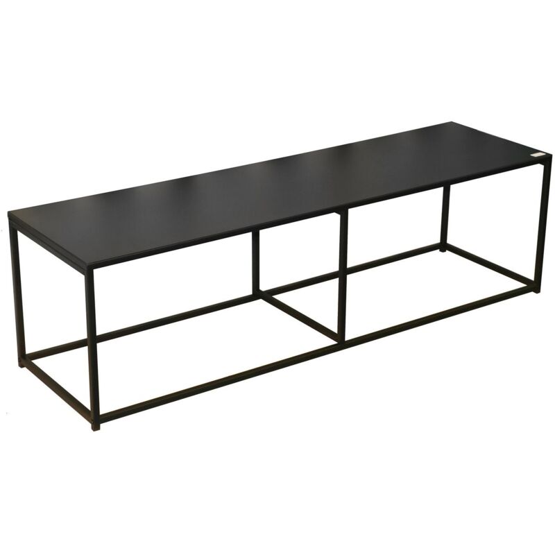 Urban Living - Meuble tv design en métal Madison - l. 140 x h. 40 cm - Noir Urban Living - Meuble tv design en métal Madison - l. 140 x h. 40 cm - Noir