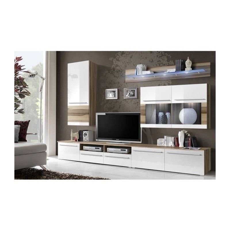  Meuble  TV design  LOUMA LED pour votre salon Blanc 226