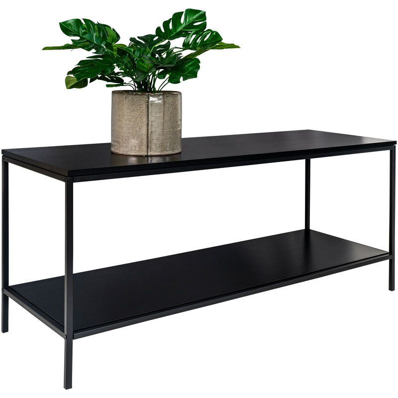 Vita Meuble tv avec 2 tablettes de rangement, noir.