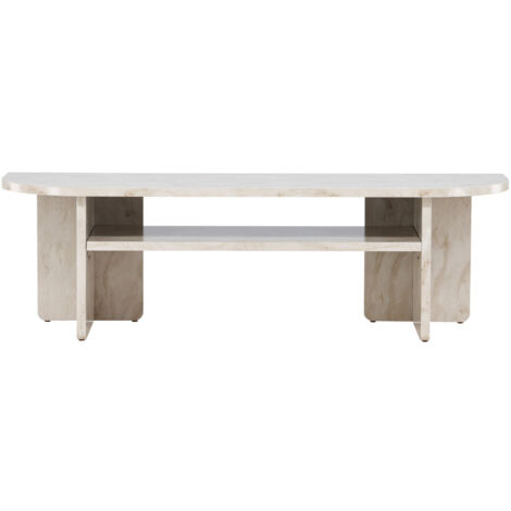Meuble TV effet marbre L140cm - Beige - Alesund