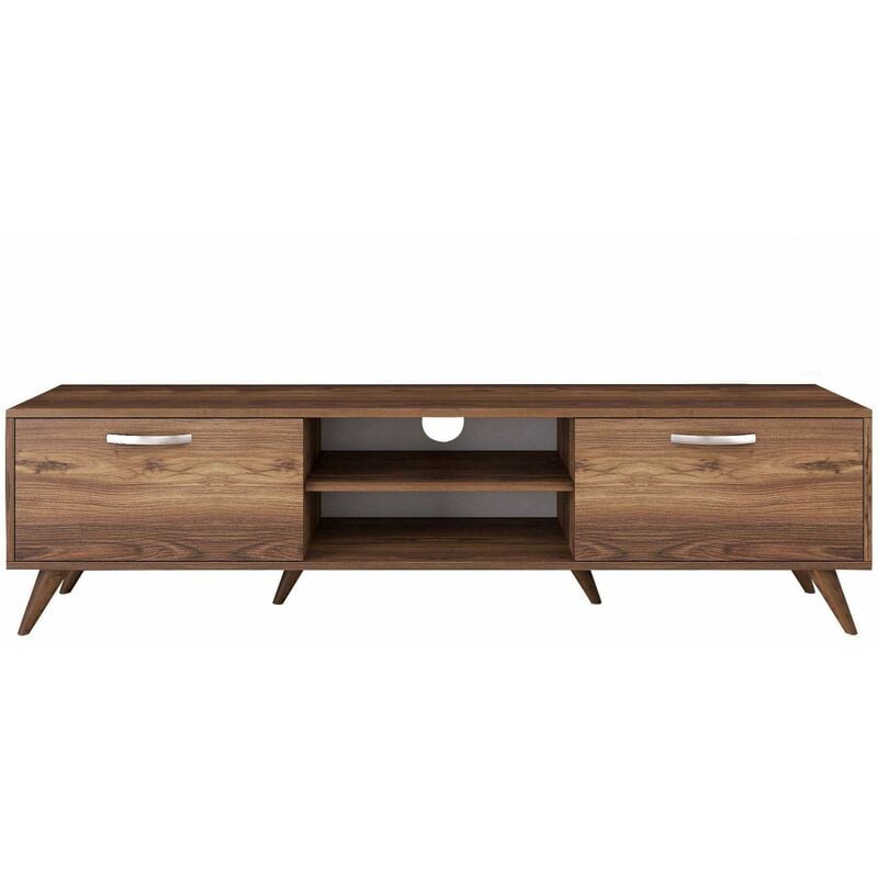 Meuble tv en aggloméré effet noyer Bing