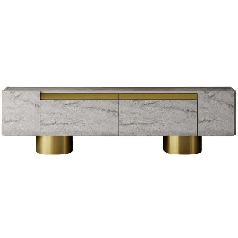 Asir Group Llc - Meuble tv en aggloméré et métal Bohem