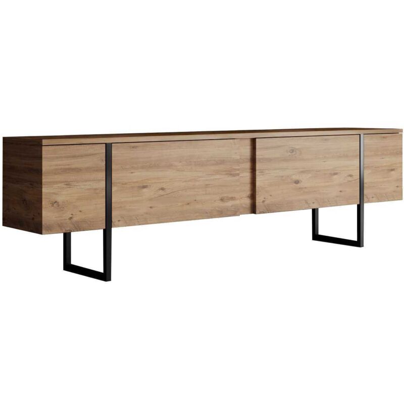 HANAH HOME Meuble TV en bois Luxe 180 x 30 x 50 cm - Pin atlantique