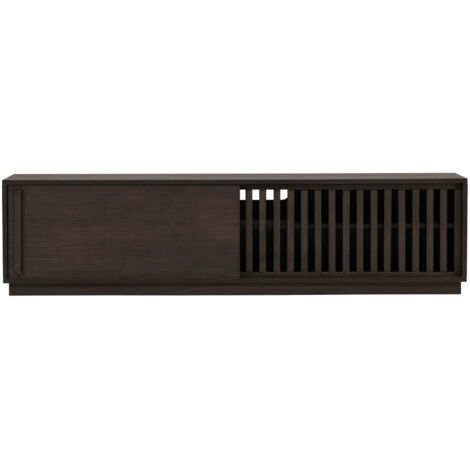 Meuble TV en Bois 180 cm cm - Bois foncé - LUGO