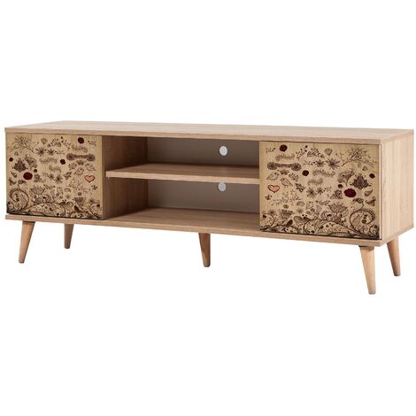 Meuble TV en bois clair originale Kiza 731