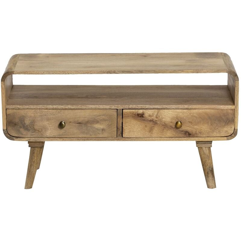 Made In Meubles - Petit meuble tv en bois de manguier Maëva