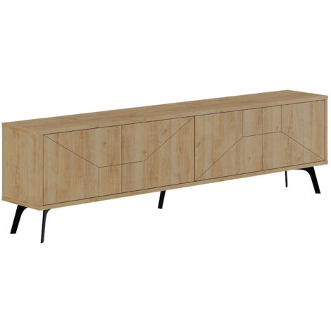 Meuble TV en bois "Dune" - 180 x 29 x 50 cm - Beige