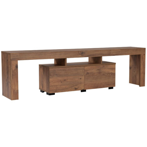 Meuble TV en bois "Enclave" - 180 x 31 x 50 cm - Marron