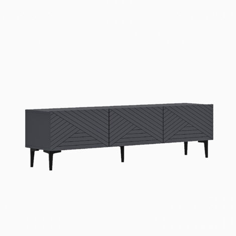 Meuble TV en bois "Felix" 160 x 31,4 x 44,1 cm - Anthracite