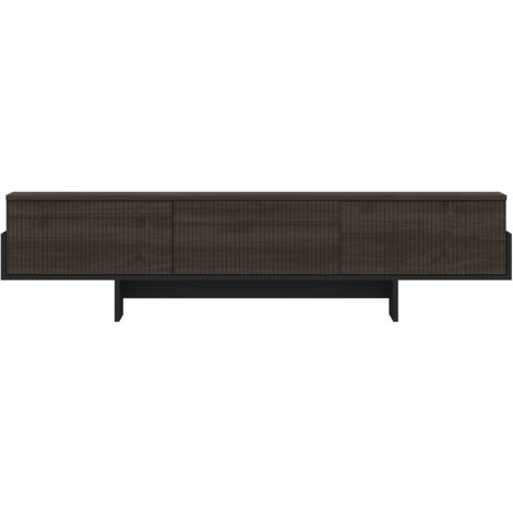Meuble TV en bois "Hege" - 180 x 30 x 44 cm - Noir