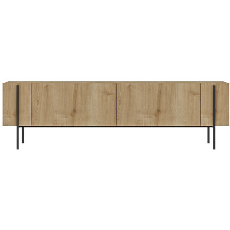 Meuble TV en bois "Herman" - 160 x 31 x 45 cm - Beige