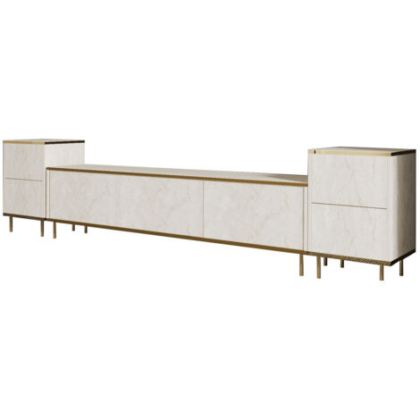 Meuble TV en bois "Imaj" - 260 x 35 x 60 cm - TravertinOr