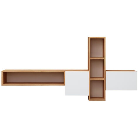 Meuble TV en bois "Kumkuat" - 160 x 35 x 70 cm - Marron