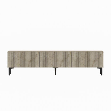 Meuble TV en bois "Oscar" - 180 x 31 x 45 cm - Beige