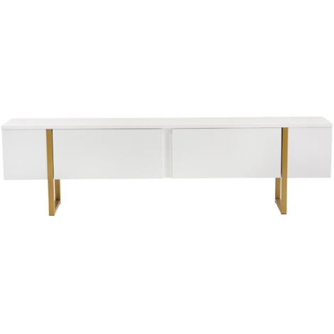 Meuble TV en bois "Serenity" - 180 x 29 x 50 cm - Blanc