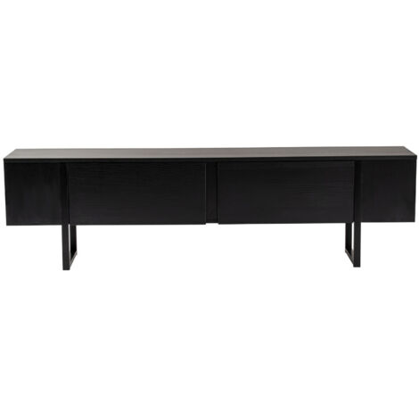 Meuble TV en bois "Serenity" - 180 x 29 x 50 cm - Noir