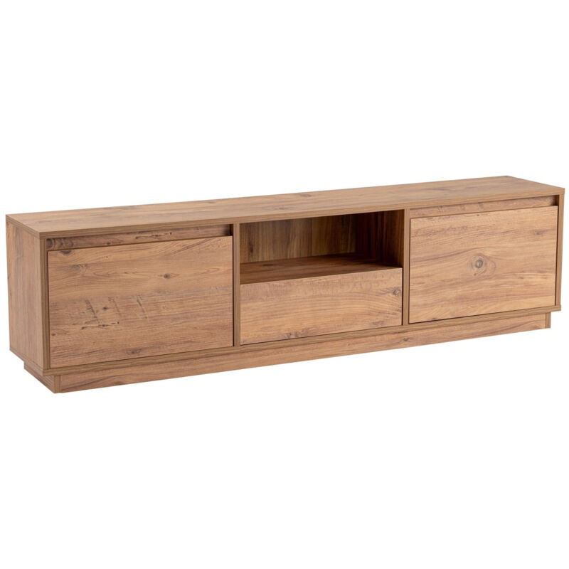 HANAH HOME Meuble TV en bois Vanguard - 160 x 29 x 42 cm - Pin atlantique
